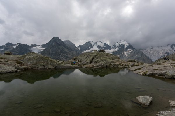 Fuorcla Surlej mit Sicht auf den Piz Tieschrva