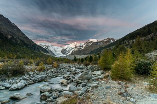 Val da Morteratsch vor Sonnenaufgang