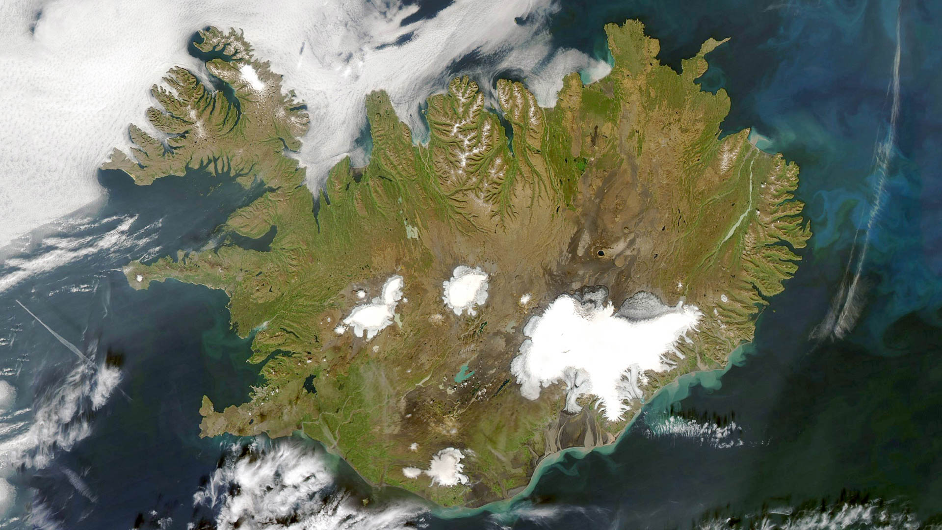 Island Karte Satellit