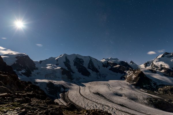 Piz Palü bei Mondschein