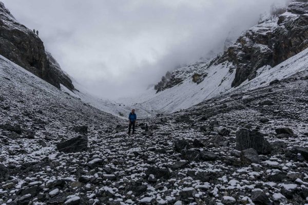 Schnefallgrenze im Val Sassa