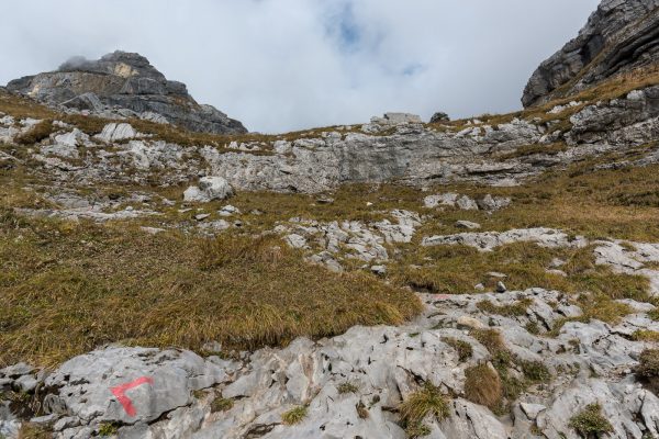 Steilstück oberhalb der Hütte