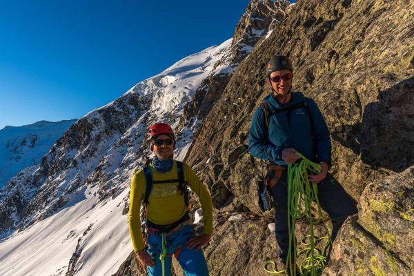 Joni und Elias im Felsen unter der Bovallücke