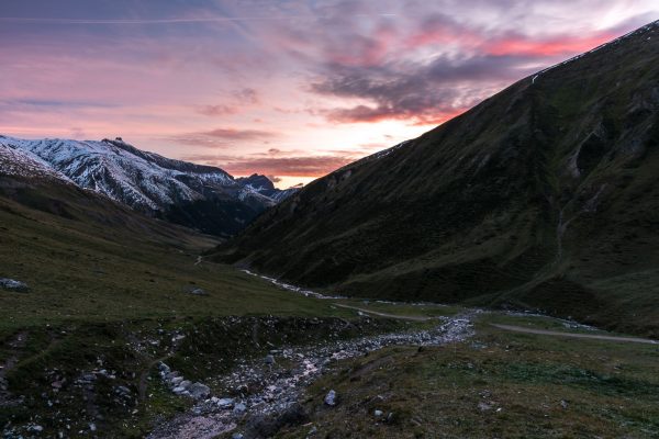 Sonnenaufgang über dem Valle di Federia