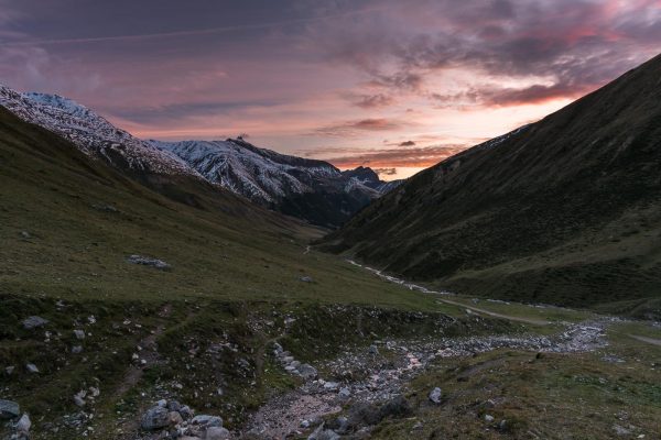 Sonnenaufgang über dem Valle di Federia