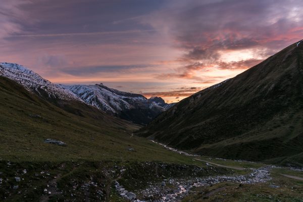 Sonnenaufgang über dem Valle di Federia