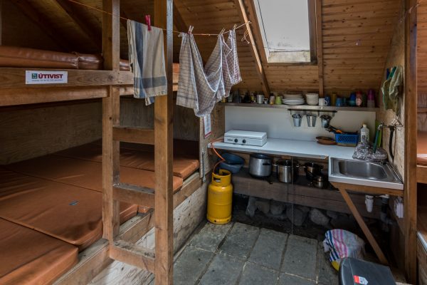 Kochbereeich in der Sveinstindur Hütte