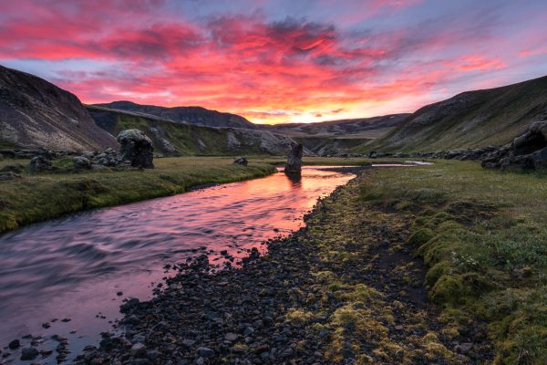 Sonnenuntergang in Skælingar