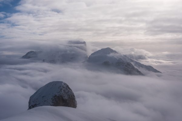 Tristencholben über dem Nebel