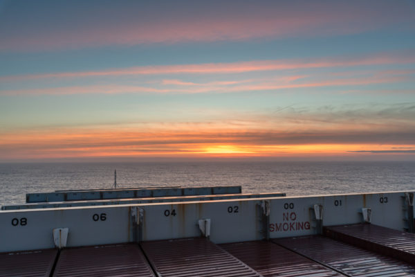 Sonnenuntergang auf der Atlatic Sky