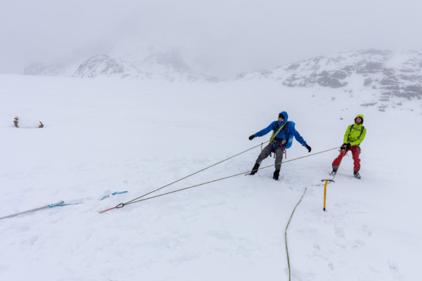 Übung: Verankerung im Schnee