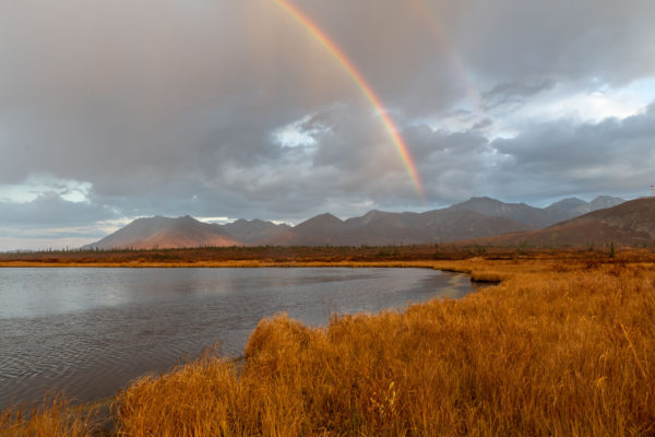 Regenbogen über dem Matanuska Valley