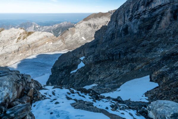 Das obere Couloir von Oben