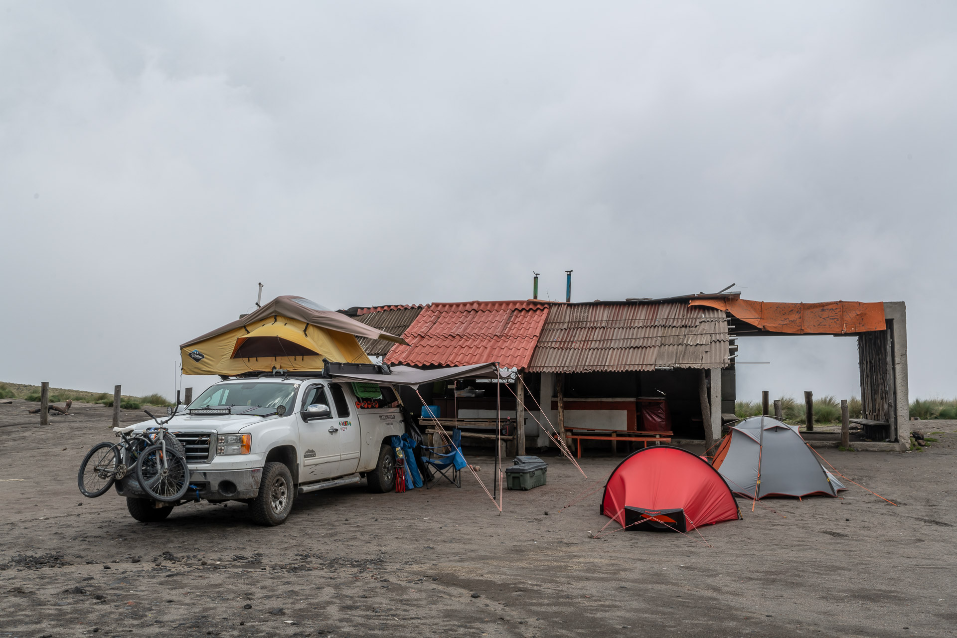 Camping am Fusse des Iztaccíhuatl