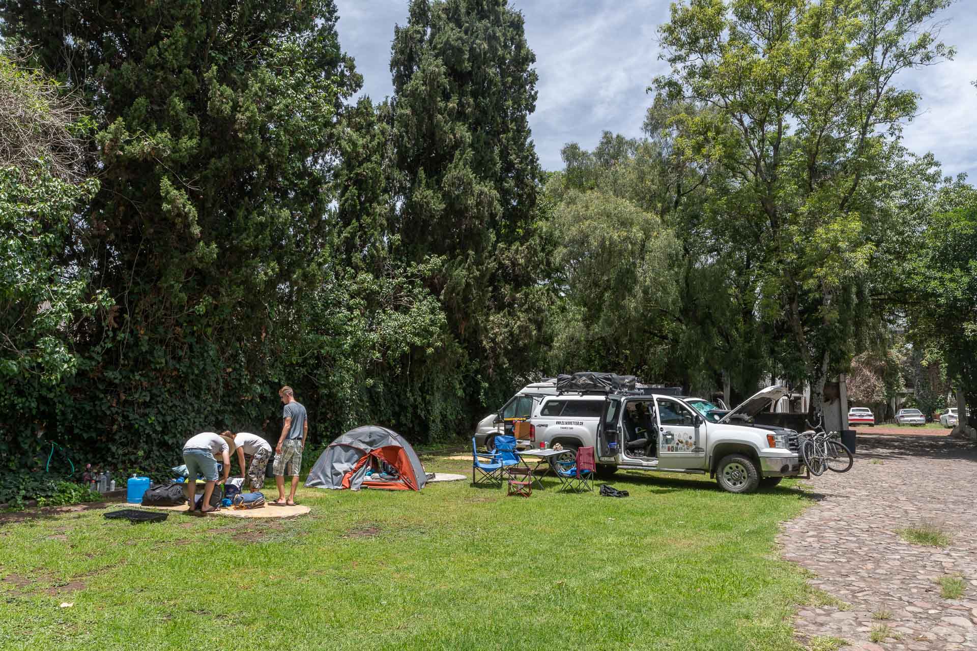 Camping in Cholula